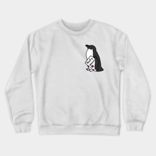 Little Penguin with Nasty Woman Sign Crewneck Sweatshirt